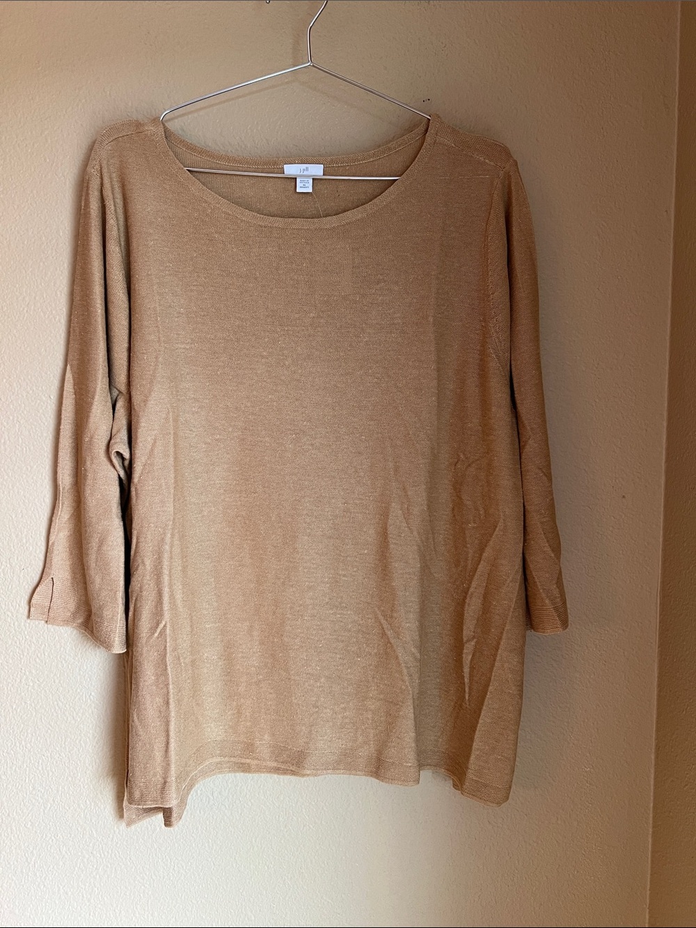 J Jill Linen Blend Round Neck Sweater 3X NWT